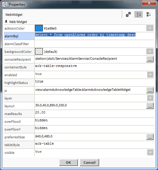 bms totals chart properties